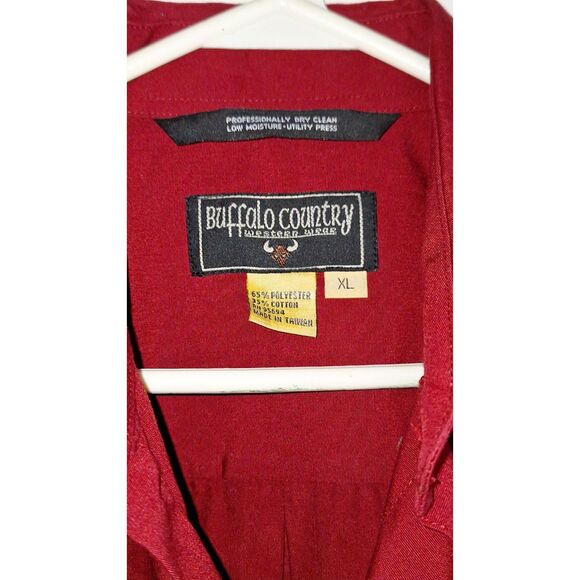 A Buffalo Country Men's Western Shirt Button Front Embellished Eagle XL - Picture 2 of 10